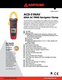 Thumbnail of document Data Sheet - ACD-51NAV CAT IV 600A True-RMS Navigator™